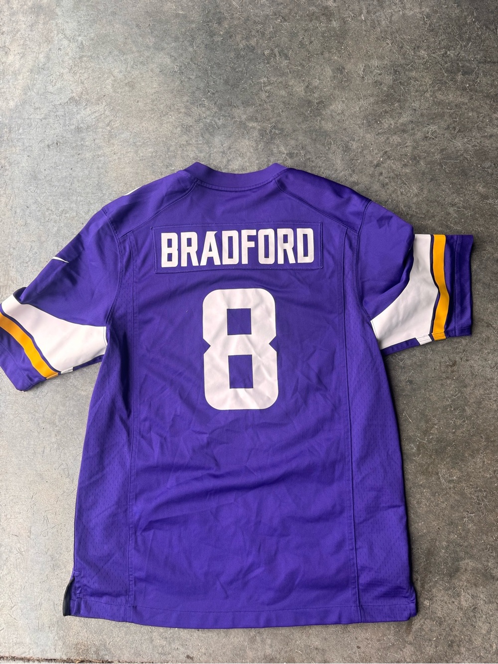 Nike Purple Bradford #8 Men's Football Jersey